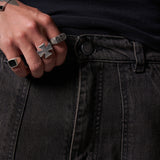 JEANS  LAVADO CAFE 2 BOLSILLOS Y PINZAS