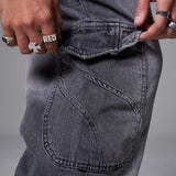 JEANS BAGGY 2 BOLSILLOS  1 CORTE GRIS CLARO