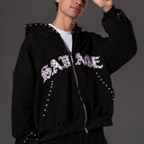 Double Zip Hoodie Boxy fit Perlas Rojas 14651