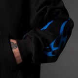 Hoodie Boxy Human  azul  400 gramos