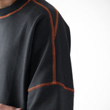 BLACK CONTRAST OVERSIZE T-SHIRT 