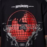 T shirt hyper red world negra  300 gramos