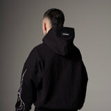 Double Zip Hoodie Boxy fit Red lights