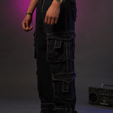 JEANS BAGGY FIT SAVAGE SUPER CARGO NEGRO 14426