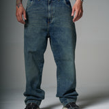 JEANS STRAIGTH SAVAGE AZUL Y CAFÉ  14496