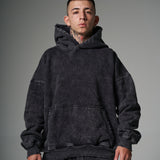 Nuevo Hoodie Distressed Acid wash Gris oscuro  400 gramos