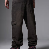 JEANS  LAVADO CAFE 2 BOLSILLOS Y PINZAS