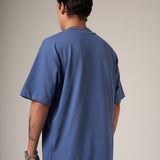 250 GRAMS T-SHIRT, 100% BLUE COTTON